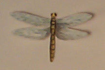 MINIATURE BLUE BUTTERFLY & DRAGONFLY.