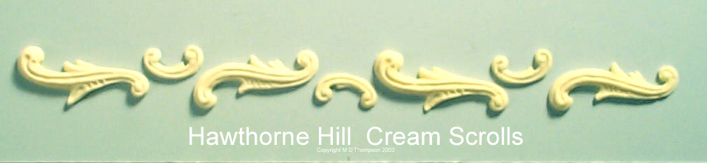 CREAM SCROLL SET.